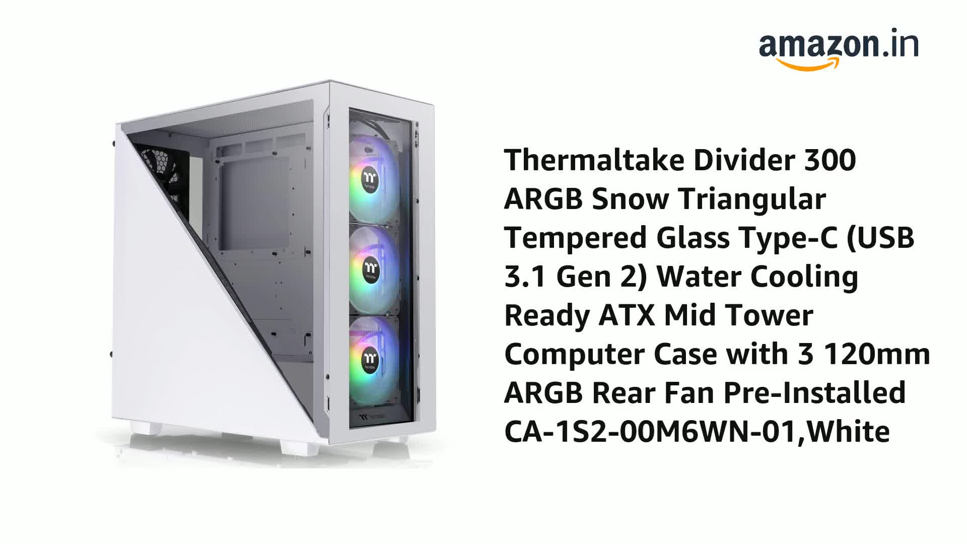 Amazon.in: Buy Thermaltake Divider 300 ARGB Snow Triangular